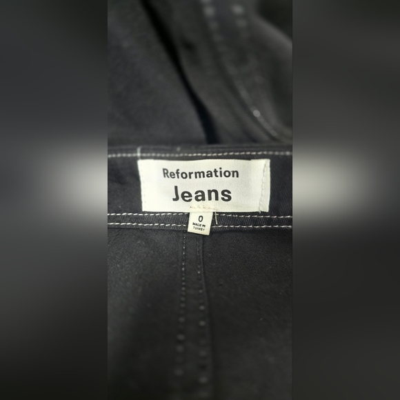 Reformation women 0 Amory topstitch denim jumpsuit gorpcore outdoor workwear - Picture 13 of 13